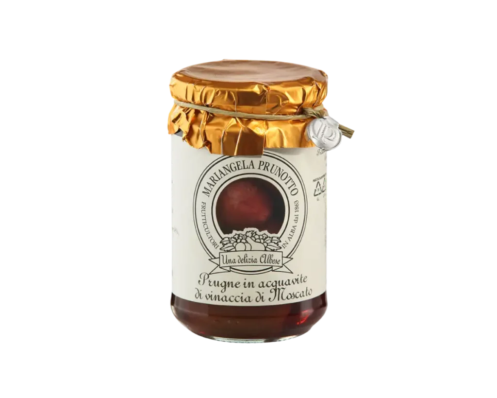Prugne in acquavite di vinaccia di Moscato